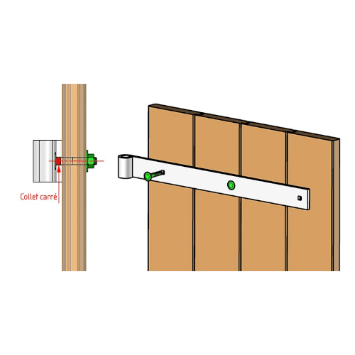Boulon TRCC Complet M6 penture zingué noir - Image 2